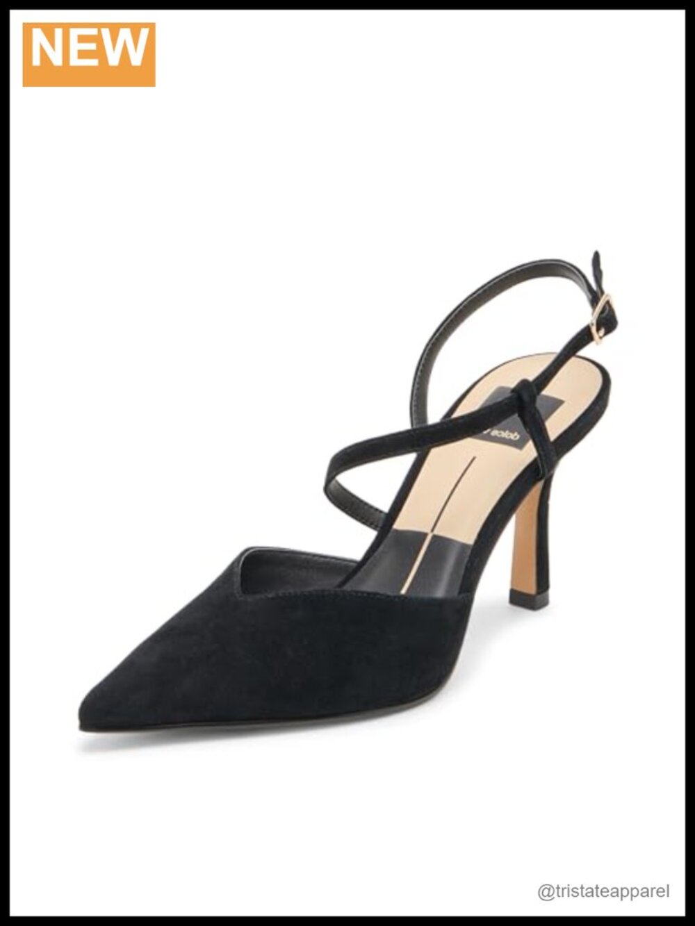 Suede Stiletto Heel Pointed Toe S-Shaped Strap Evening Pump